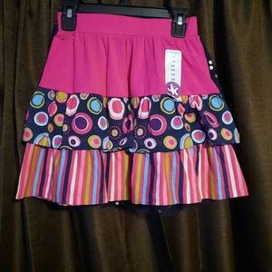 2 Girls Shirts Size 6X 1-Pink 1- blue with gold dots